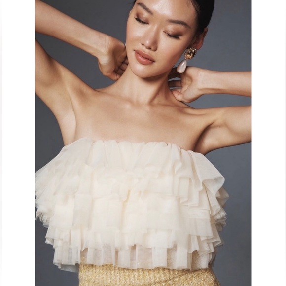 Anthropologie Tops - NWOT Sunday in Brooklyn / Anthropologie layered tulle top sz S
